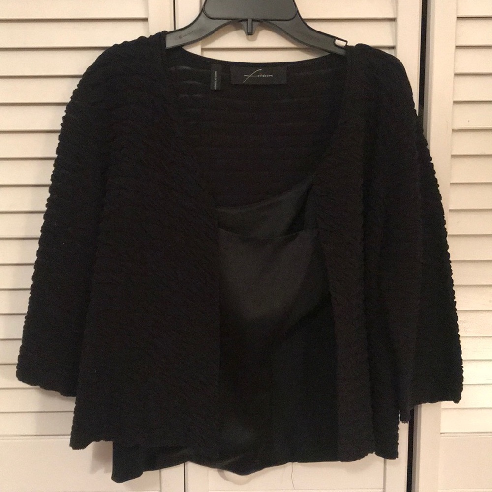 Fusan  cardigan with Juliana Collezione camisole.